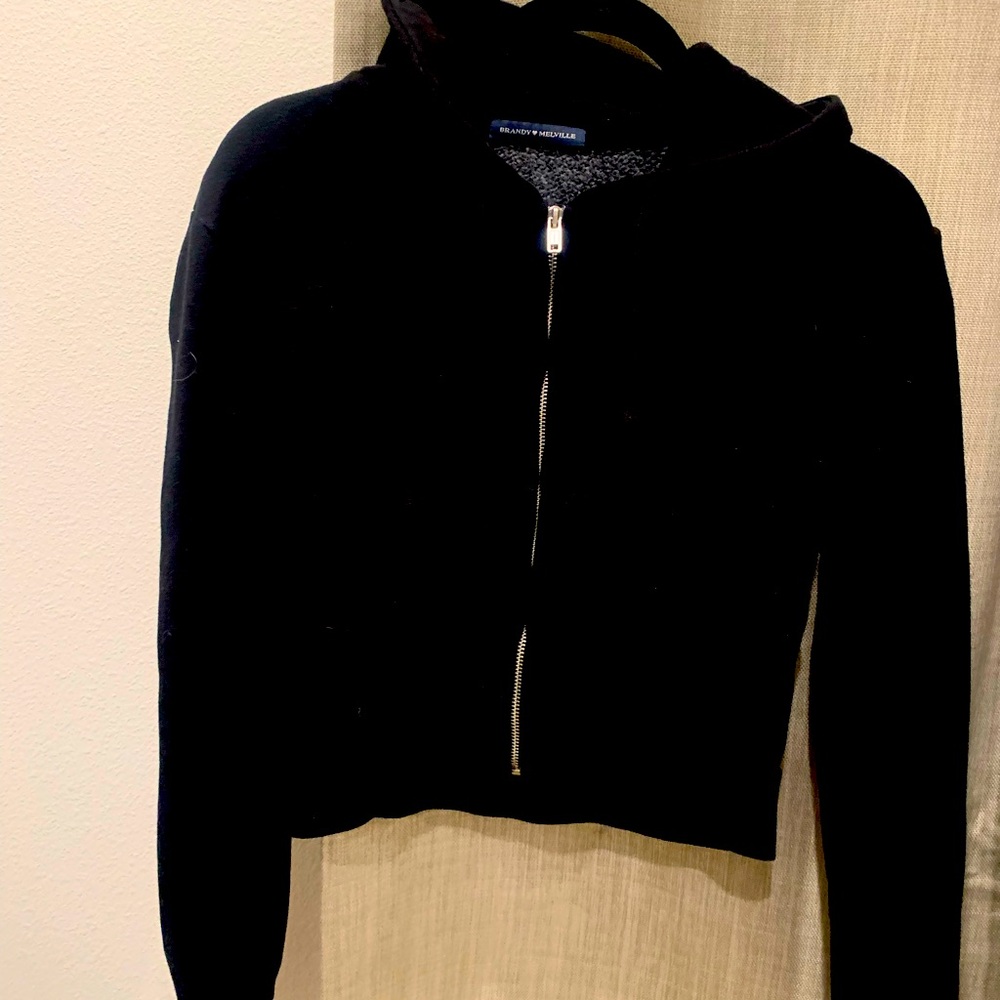 Brandy Melville cropped zip up